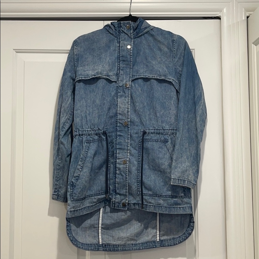 Hooded jean jacket